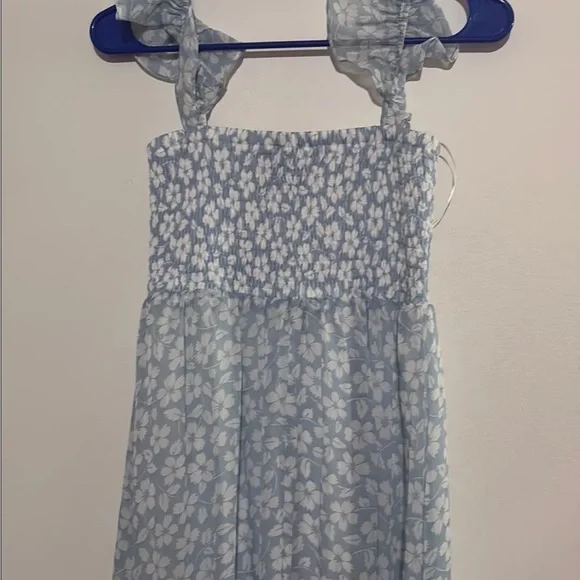Aakaa Elegant Blue Floral Maxi Dress - Picture 3 of 4